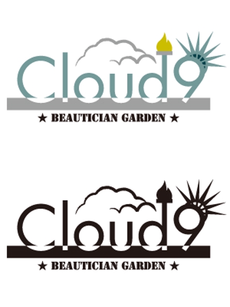 T.yuki (yukikooo_0420)さんの美容院の店舗ロゴ→「Beautician Garden Cloud9」への提案