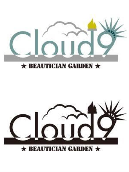 T.yuki (yukikooo_0420)さんの美容院の店舗ロゴ→「Beautician Garden Cloud9」への提案