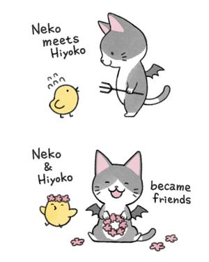 池本ゆーこ ()さんの小悪魔+ねこの食器用イラストへの提案