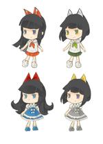 山崎　綾子 (yamasaki1211)さんの２頭身美少女のキャラクターデザインへの提案