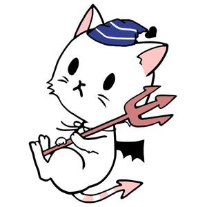 シロ (shingreen)さんの小悪魔+ねこの食器用イラストへの提案