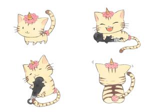 岬 ()さんの鬼+ねこの食器用イラストへの提案
