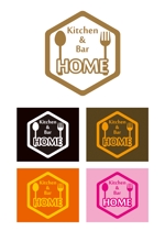 弘之★黒原 (kingskin1218)さんのKitchen&Bar HOMEのロゴ作成への提案