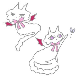 Ami (ceciliacage)さんの小悪魔+ねこの食器用イラストへの提案