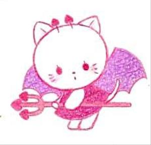 kanya (poyonn)さんの小悪魔+ねこの食器用イラストへの提案