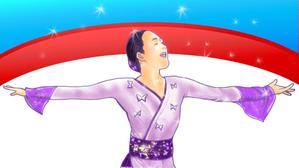 okam- (okam_free03)さんの羽生結弦選手のイラスト１点、浅田真央選手のイラスト１点への提案