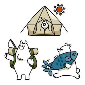 Kinonecco (kinonecco)さんのアウトドアブランド「NORDISK」ロゴのシロクマLINEスタンプへの提案