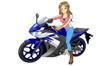 ai-gamoさんの事例・実績・提案 - バイクに乗った女の子のキャラクター