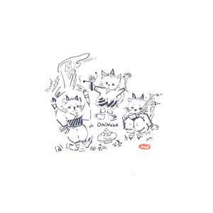 funifさんの鬼+ねこの食器用イラストへの提案