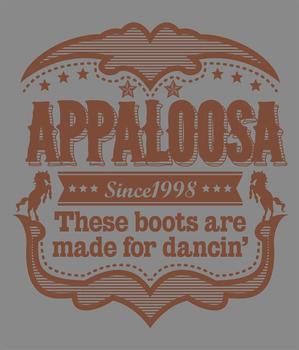 Grünherz (Grunherz)さんのダンスグループ、Dancing Appaloosaの20周年記念のＴシャツデザインへの提案