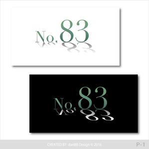 dari88 Design (dari88)さんの内装デザイン会社「number.83」ロゴマークへの提案