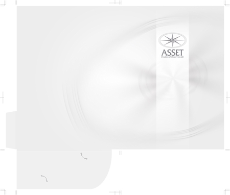 mottさんの不動産管理会社「株式会社アセット」の会社案内用A4ポケットファイルデザインへの提案