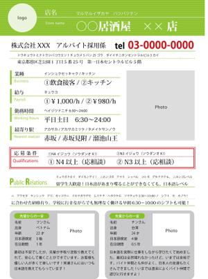 月野あおい (tukino_aoi)さんの【急募】外国人留学生アルバイト募集チラシテンプレート作成 への提案