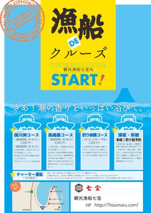 ラブオールデザイン (koyu6988)さんの鹿児島・指宿市における「観光漁船」事業開始　広告チラシの作成への提案