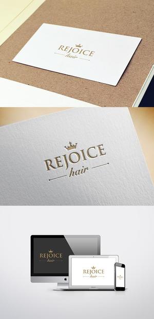 UGUG (ugug)さんの美容室　REJOICE hair（リジョイス　ヘア）のロゴへの提案
