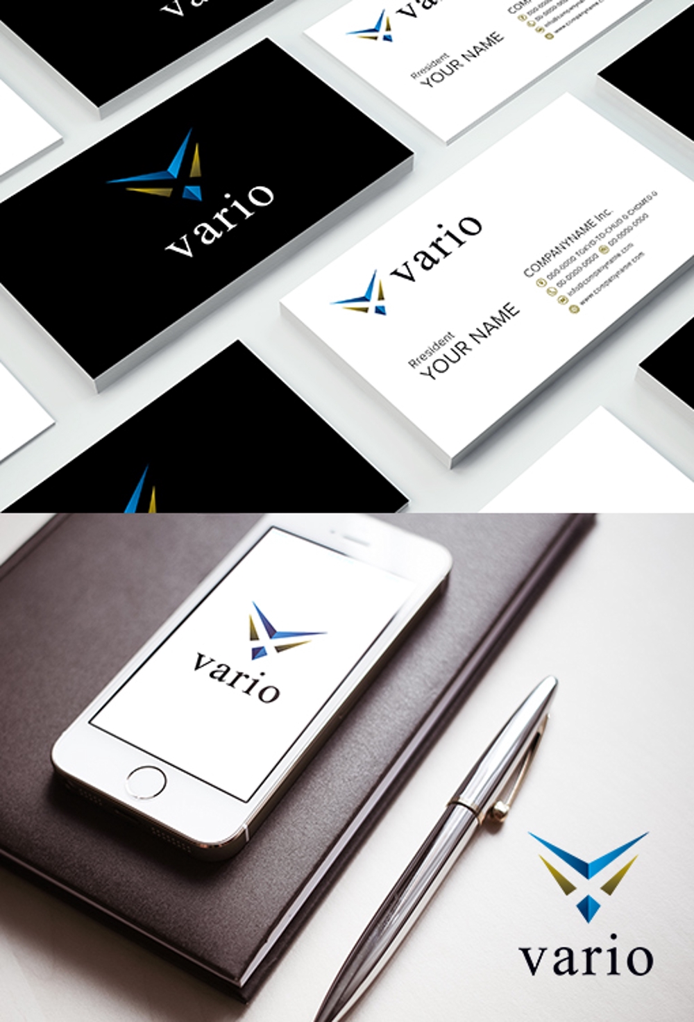 ファクタリング会社「ヴァリオ」英字表記：vario　のロゴ