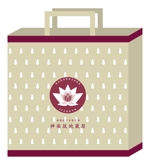 rurisaku (rurisaku)さんの可愛い【和】の包装紙と手提げ袋のデザイン。麻布かりんと様の様な、可愛らしい京都の舞妓さんが持つ感じへの提案