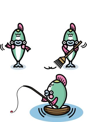 pinpondash (pinpondash)さんの魚のキャラクターデザインへの提案