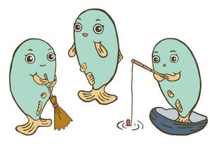 Cecily (Cecily)さんの魚のキャラクターデザインへの提案