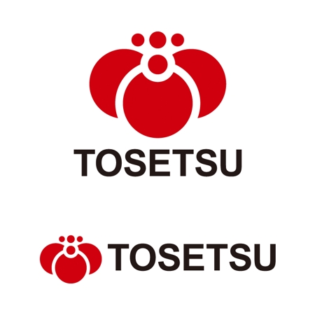 tsujimo (tsujimo)さんの建築関係会社　桐設のロゴ　桐紋「五三桐」をモチーフにシンプルなデザイン　図形の下にＴＯＳＥＴＳＵへの提案