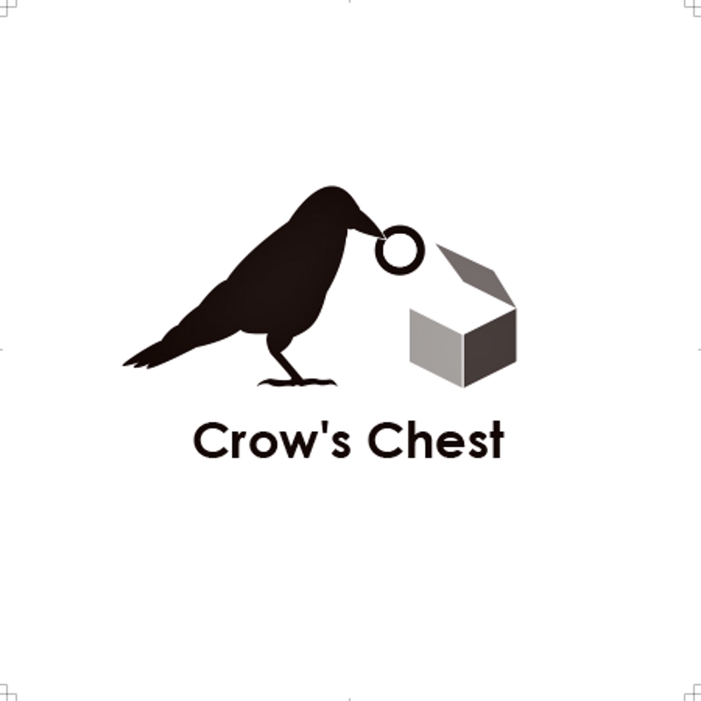 カラスの自動販売機　「crow chest」 のロゴ（商標登録なし）