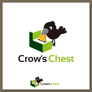 slash (slash_miyamoto)さんのカラスの自動販売機　「crow chest」 のロゴ（商標登録なし）への提案