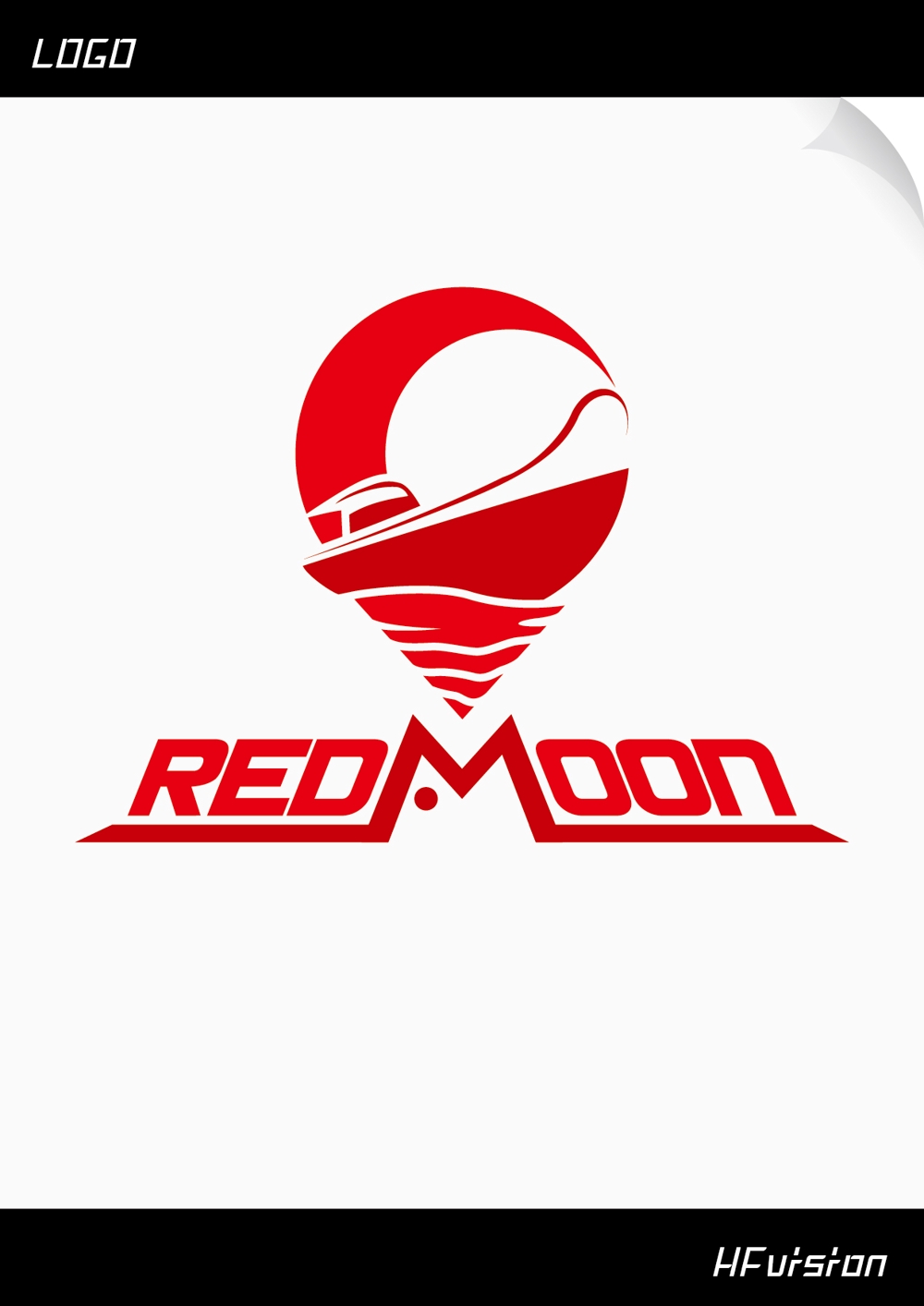 遊漁船『RED MOON』のロゴ作成