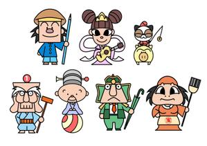 ヤマブ (YAMABu)さんの開運グッズの可愛らしいイラスト（七福神・招き猫などを可愛らしく）への提案