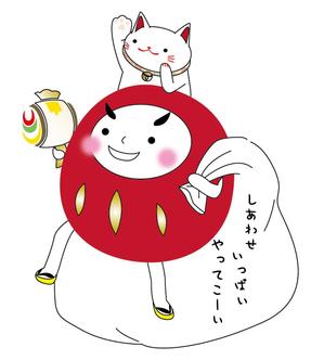 doner38さんの開運グッズの可愛らしいイラスト（七福神・招き猫などを可愛らしく）への提案