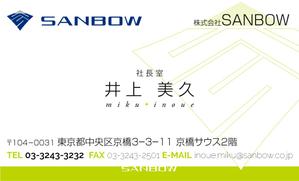 d:tOsh (Hapio)さんのコンサルティング会社「SANBOW」の名刺デザインへの提案