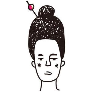 さんの面白い髪型、面白い頭部のイラスト制作への提案