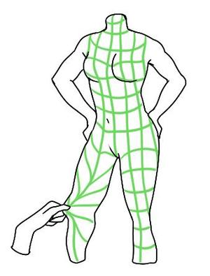 ゆかろ ()さんの整体院掲載用素材イラスト（施術前、施術後のイメージ　人間の体、筋肉の絵等）への提案