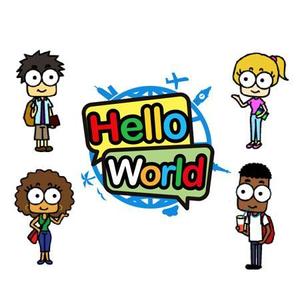 biendessinerさんの新規オンライン英会話サービス「Hello World」のロゴへの提案