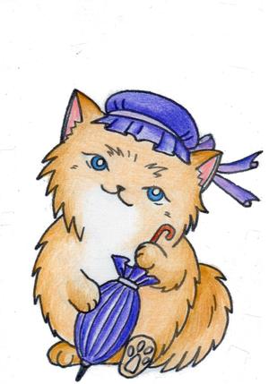 keisetu0701 (keisetu0701)さんのふわふわ長毛の猫の2頭身キャラクターデザインをお願いいたしますへの提案