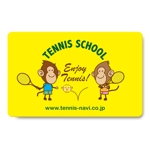 SI-design (lanpee)さんのテニススクールメンバカード（表面）でテニスをイメージしたイラストと文字と背景への提案