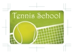 design_kazu (nakao19kazu)さんのテニススクールメンバカード（表面）でテニスをイメージしたイラストと文字と背景への提案
