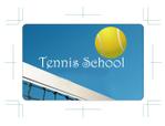 design_kazu (nakao19kazu)さんのテニススクールメンバカード（表面）でテニスをイメージしたイラストと文字と背景への提案