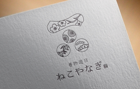 AI TANAKA (RINO02)さんの気軽に着物を楽しめる店「着物遊日ねこやなぎ」のロゴへの提案