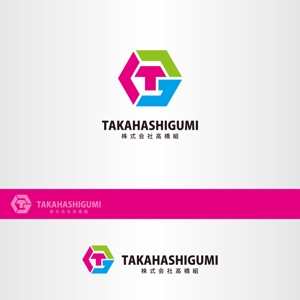 昂倭デザイン (takakazu_seki)さんの足場工事専門（㈱高橋組）のロゴと文字(㈱高橋組）への提案