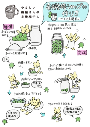 kyoniijima ()さんのＥＣで販売する生梅のレシピ集（梅干し・梅酒・梅シロップ）を作成してほしいへの提案