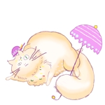 aikawa yuki (aikawayuki)さんのふわふわ長毛の猫の2頭身キャラクターデザインをお願いいたしますへの提案