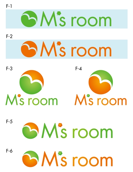 supermushroomさんの「M's room (エムズルーム)」のロゴ作成への提案