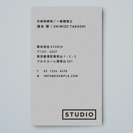 haru_Design (haru_Design)さんの建築事務所の名刺デザインをお願いしますへの提案