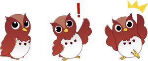 ムツキ ()さんのフクロウのお店のキャラクターデザインへの提案