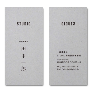 yuki-kobayashi (yuki-kobayashi)さんの建築事務所の名刺デザインをお願いしますへの提案