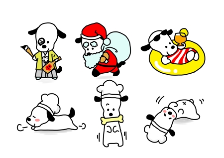Hakkaさんの事例 実績 提案 既存の犬キャラクターのポーズバリエーション作成 はじめまして 漫画家 クラウドソーシング ランサーズ