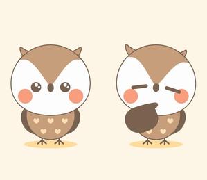 tsukine ()さんのフクロウのお店のキャラクターデザインへの提案