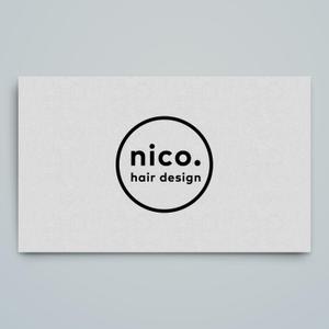 haru_Design (haru_Design)さんの美容院 美容室 ヘアサロン「nico. hair design」のロゴへの提案