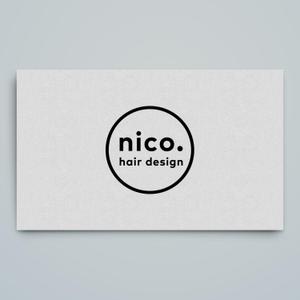 haru_Design (haru_Design)さんの美容院 美容室 ヘアサロン「nico. hair design」のロゴへの提案