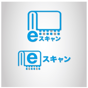 cacaor1ng (kaor1ng)さんの自炊代行、書籍の電子化「eスキャン」のロゴへの提案